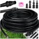Ruhhy 15m Pipe Cleaning Hose with Adapters, Black