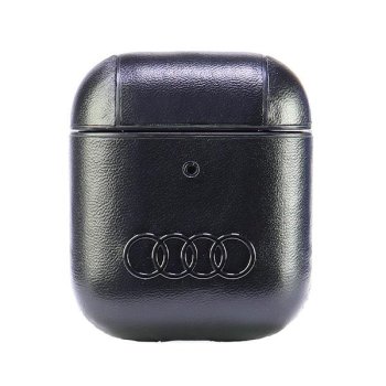 Audi Leather Big Logo Case for AirPods 1 / 2 Black