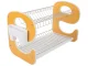 Two-Tier Dish Drying Rack with Tray, 50.5x34x29 cm