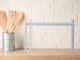 Single level metal shelf for kitchen countertop organizer loft stand
