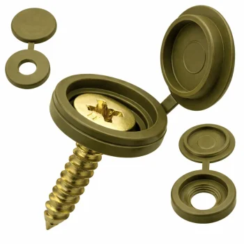 Gold Furniture Screw Covers, 100 pcs