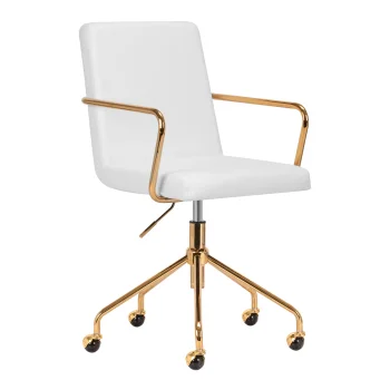 Beauty Chair ACTIVESHOP QS-OF211G, Gold / Cream-Grey