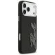 Karl Lagerfeld FW Grained Signature Logo Phone Case Cover iPhone 17 Pro Max - Black