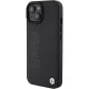 BMW iPhone 15 Plus Case Leather Hot Stamp, Black
