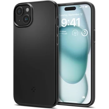 Spigen iPhone 15 Case Thin Fit, Black