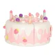 Two-Tier Toy Birthday Cake with Music and Lights, 16 Pieces, Pink