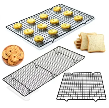Metal Cooling Rack for Baking 28x25 cm, Black