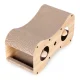 Petsi Cardboard Cat Scratcher House with Pom-Poms