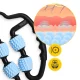 4FIZJO Body Massage Roller with Studs, Black/Blue