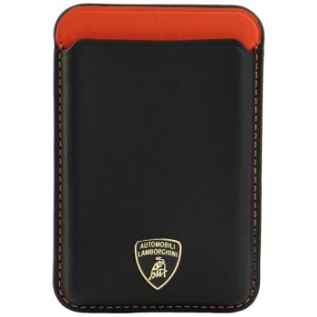 Lamborghini Urus D8 Genuine Leather MagSafe Wallet - Black & Red