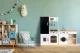 Large Modular Wooden Play Kitchen for Kids XXL with Chalkboard & LED Lights ECOTOYS