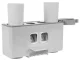 Automatic Dispenser for Two Toothpastes with Cup and Holder for Bathroom