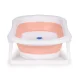 Ecotoys Foldable Baby Bath Tub with Drain, Pink
