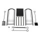Indoor Firewood Rack with 4 Fireplace Tools Metal Log Holder Stand, Black
