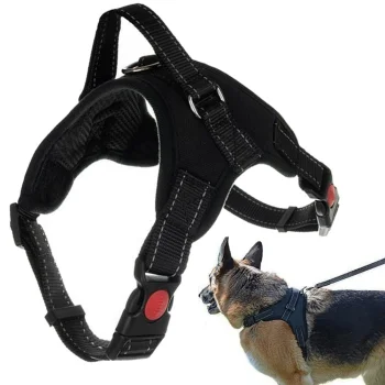 Durable Dog Harness with Handle and Reflectors, Size L