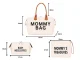 Mamos krepšys Mommy Bag 3in1 su kosmetine ir organizatoriumi, smėlio spalvos