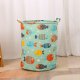 Canvas Toy Storage Basket with Handles for Kids Room, Green
