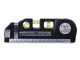Laser Level with 250cm Tape Measure and 3 Bubble Levels, Black