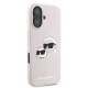Karl Lagerfeld Silicone Karl & Choupette Head MagSafe Case for iPhone 16 Plus, Pink