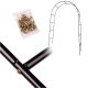 Garden Arch LUARO Metal Arbor for Climbing Plants Roses 7.9 x 4.6 ft, Black