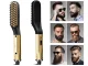 Electric Beard and Hair Straightener Brush Comb, Gold