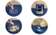 Mini Blender Deerma JS100 for Fruits, Vegetables and Spices, 150 ml, Blue