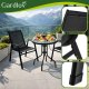 Garden Chairs Set of 2 Gardlov Stackable Outdoor Seating, Black