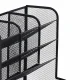 Metal Desk Organizer, 9 Compartments and Drawer, Black
