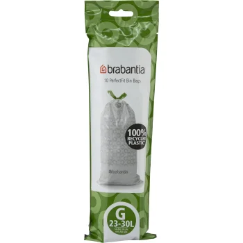 Brabantia PerfectFit Waste Bags Code G 23-30 L, 10-Pack, White