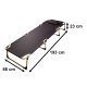 Luaro Folding Camping Bed with Adjustable Backrest, 193 cm, Grey