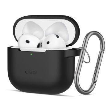 Tech-Protect Silicone Hook Case for AirPods 4 Black