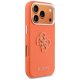 Guess FW Resin Logo Phone Case Cover iPhone 17 Pro - orange