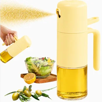Glass Oil and Vinegar Sprayer Dispenser 210ml, Yellow