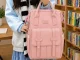 Spacious Women\'s City Backpack, A4 Format, Pink