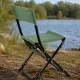 Folding Camping and Fishing Chair with Backrest, Green