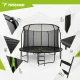 Trizand Garden Trampoline with Safety Net and Ladder, 366 cm, 150 kg