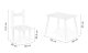 Kids Table and 2 Chairs Set ECOTOYS Children\'s Wooden Furniture, White
