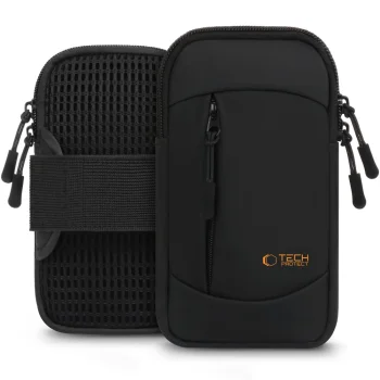 Tech-Protect M6 Universal Sport Armband, Black/Orange