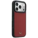 Mercedes Leather Mesh with Bow Line MagSafe Case for iPhone 17 Pro Max, Red