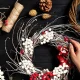 Frosted White Rowan Berries for Christmas Decoration, 5 pcs