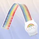 Kids Case with Strap for AirTag EA-67-0Y3S, Nylon Wristband, Rainbow