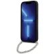 Karl Lagerfeld iPhone 14 Pro Case Saffiano Monogram Chain, Black