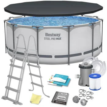 Bestway 56420 Frame Pool with Pump and Accessories, 366 x 122 cm
