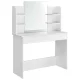 ModernHome PWSHT-20 Cosmetic Dressing Table with Mirror, White