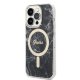 Комплект Guess Marble MagSafe для iPhone 14 Pro: чехол и зарядка, черный