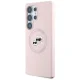 Karl Lagerfeld Silicone Double Heads And Circle MagSafe Case for Samsung Galaxy S25 Ultra Pink