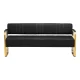 Gabbiano Avila Waiting Room Sofa, Black-Gold