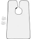 Beard Shaving and Trimming Apron with Suction Cups, Black