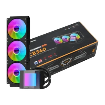 DarkFlash CB360 CPU Liquid Cooler 3x120mm ARGB 300W, Black