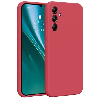 Etteri Silicone Case for Samsung Galaxy A34 5G, Raspberry Red